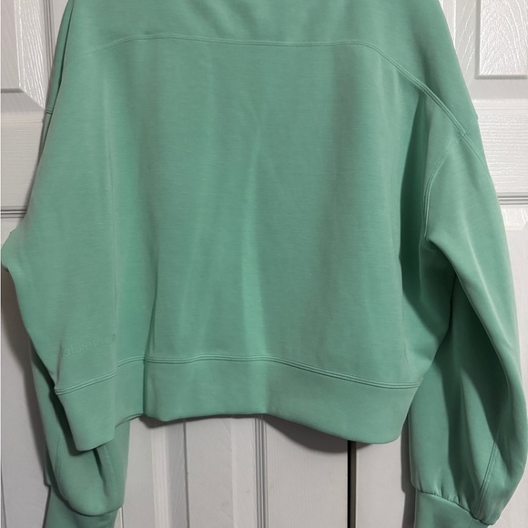 lululemon Perfectly Oversized Cropped Crew *Softstreme | Wild Mint | Size 10 - Picture 3 of 4